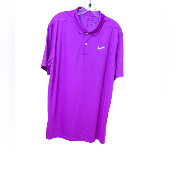 Nike Dri Fit standard fit Polo Shirt size large purple. - Picture 1 of 6
